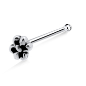 Flower Silver Bone Nose Stud NSKD-1025